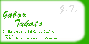 gabor takats business card